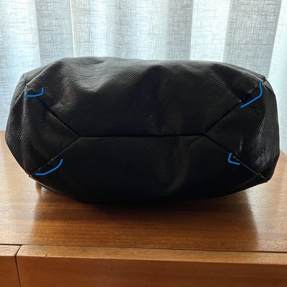 Authentic TUMI Faux Leather Snake Pattern Hobo Handbag/Tote in Black - Picture 14 of 16